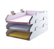 Paper Compartment Tray With Side Wall (Set of 3 Pc)