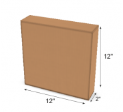 Full Over Flap Slotted Box  - 12"x2"x12"