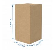 Regular Slotted Box  - 2.4 x 2.4 x 4.6 inch