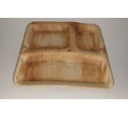 Areca Leaf Eco Friendly Three Compartment Plate