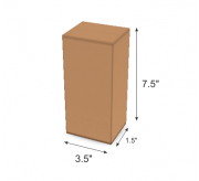 Regular Slotted Box  - 3.5 x 1.5 x 7.5