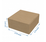 Regular Slotted Box  - 4.6 x 4.6 x 2.3 inch