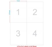 Easyship Label Sticky Labels (A4 Size Sheet with 4 Pre-Cut Labels Per Sheet) - to Print Order Labels & Invoices (100 Sheets)