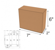 Reverse Tuck Flap Box - 7 x 2 x 6