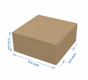 Regular Slotted Box  - 8.4 x 8.4 x 4.1 inch