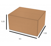 Regular Slotted Box  - 9.5 x 7.25 x 5.25