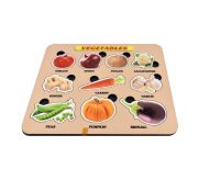 Vegetable Cut MDF Wooden Educational puzzule Board Game Anti Toxic and Avoid Mobile for Kids
