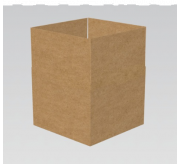 Regular Slotted Box  - 3.4 x 3.4 x 2.6 - inch