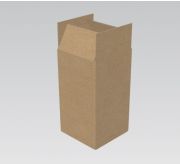 Regular Slotted Box  - 4 x 4 x 7.5 inch (Strong + Kraft)