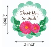 Thank You Stickers Round 2 inches Self Adhesive Sticker Paper (set of 50)