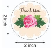 Thank You Stickers Round 2 inches Self Adhesive Sticker Paper (set of 50)