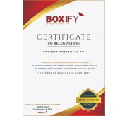 Certificate Of Recognition 
