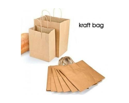 White Kraft Paper Bags, 8