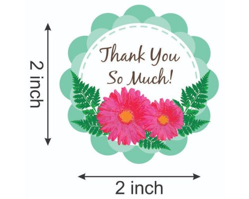 Thank You Stickers Round 2 inches Self Adhesive Sticker Paper (set of 50)