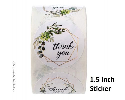 Thank you Sticker - 1.5 Inch (500 Pcs Roll)